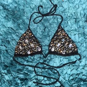 GORGEOUS Jeweled Bikini Top LG
